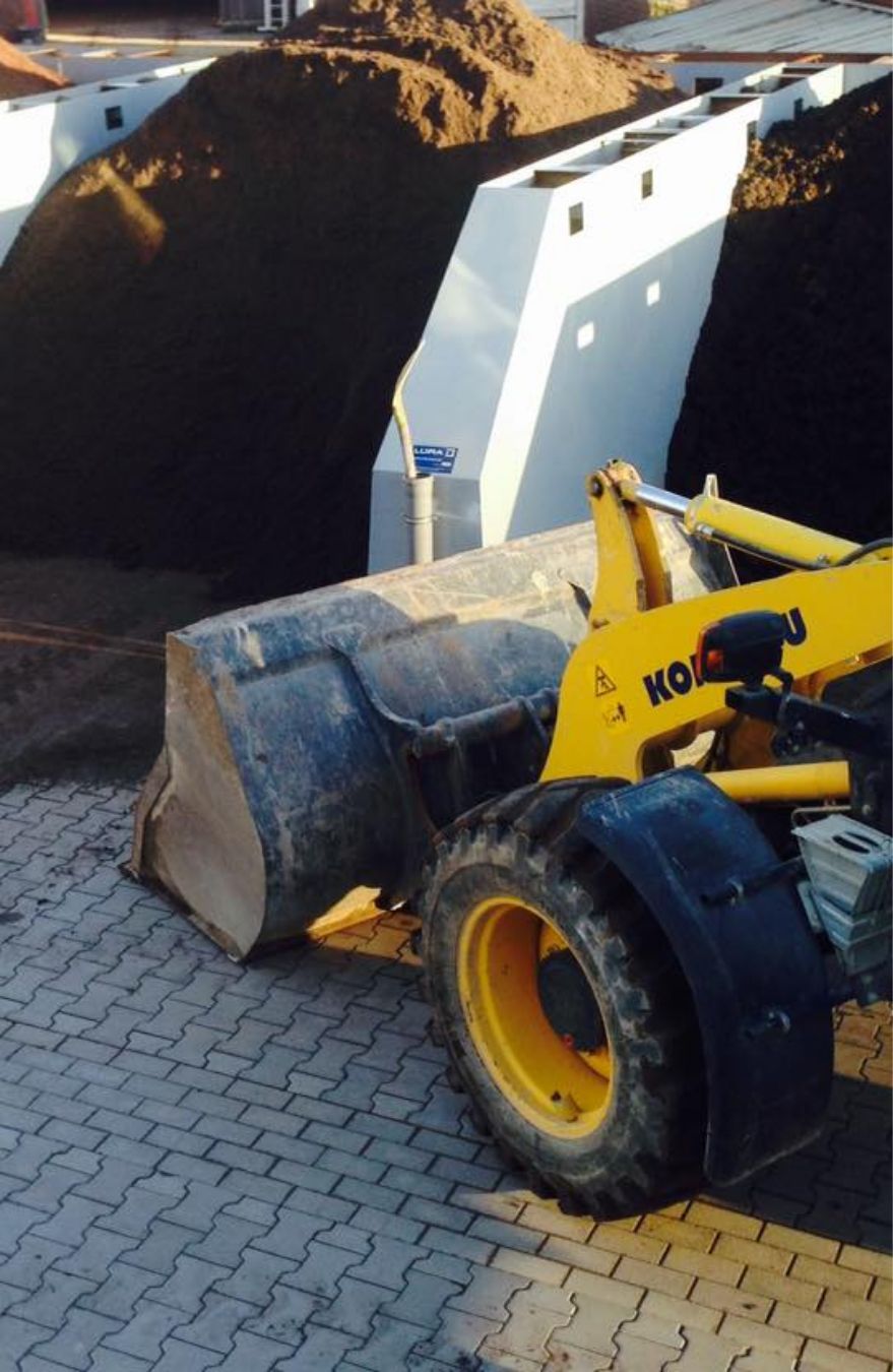 Ein Ausschnitt eines Baggers